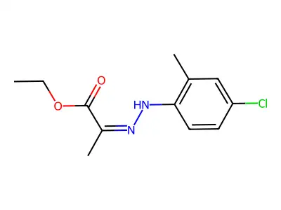 2-[(4-Chloro-2-methyl-phenyl)-hydrazono]-propionic acid ethyl ester structure
