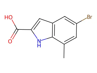 5-Bromo-7-methyl-1H-indole-2-carboxylic acid structure