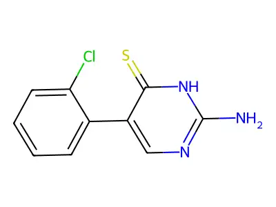2-Amino-5-(2-chloro-phenyl)-pyrimidine-4-thiol structure