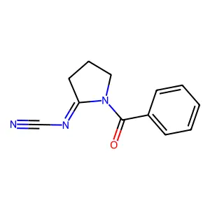 1-Benzoyl-N-cyano-2-pyrrolidinimine structure