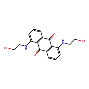 1,5-Bis(2-hydroxyethylamino)anthracene-9,10-dione structure