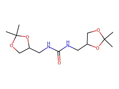 1,3-Bis[(2,2-dimethyl-1,3-dioxolan-4-yl)methyl]urea structure