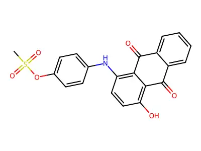 1-Hydroxy-4-((4-((methylsulphonyl)oxy)phenyl)amino)anthraquinone structure
