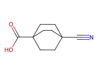 4-Cyanobicyclo(2.2.2)octane-1-carboxylic acid structure
