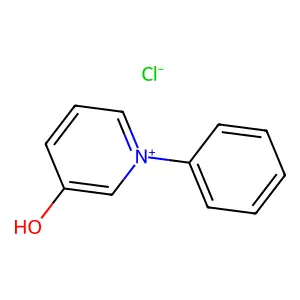 Pyridinium, 3-hydroxy-1-phenyl-, chloride structure
