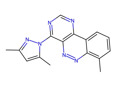 Pyrimido(5,4-c)cinnoline, 4-(3,5-dimethyl-1H-pyrazol-1-yl)-7-methyl- structure