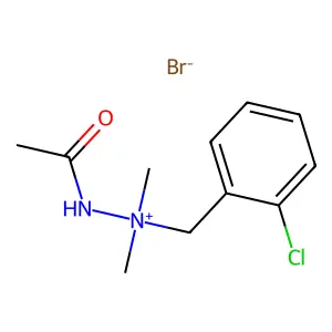 Hydrazinium, 2-acetyl-1-(o-chlorobenzyl)-1,1-dimethyl-, bromide structure