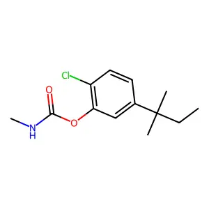 Carbamic acid, methyl-, 2-chloro-5-tert-pentylphenyl ester structure