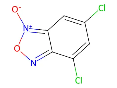 2,1,3-Benzoxadiazole, 4,6-dichloro-, 1-oxide structure