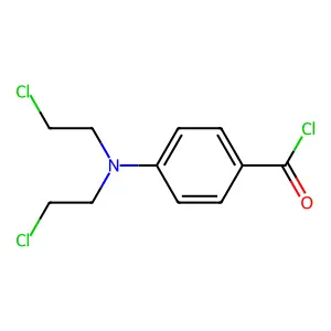 4-[Bis(2-chloroethyl)amino]benzoyl chloride structure