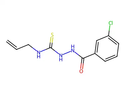 N-allyl-2-(3-chlorobenzoyl)hydrazinecarbothioamide structure