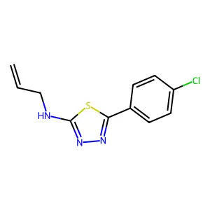 N-allyl-5-(4-chlorophenyl)-1,3,4-thiadiazol-2-amine structure
