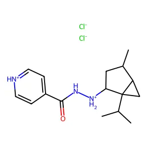 Isonicotinic acid, 2-(2-thujyl)hydrazide, dihydrochloride structure