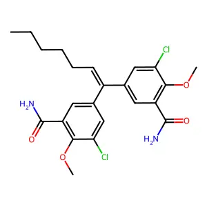 diCl-di(MeO)di(NHCO)diPh-hepten structure