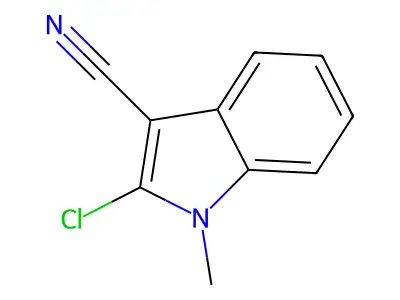 2-chloro-1-methyl-1H-indole-3-carbonitrile structure