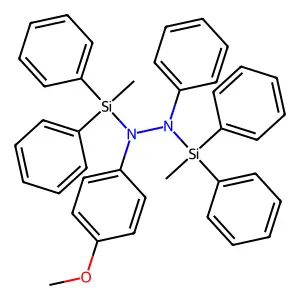 Hydrazobenzene, 4-methoxy-N,N'-bis(methyldiphenylsilyl)- structure
