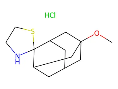 5'-Methoxyspiro(thiazolidine-2,2'-tricyclo(3.3.1.1(sup 3,7))decane) hydrochloride structure