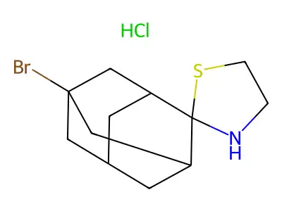 5'-Bromospiro(thiazolidine-2,2'-tricyclo(3.3.1.1(sup 3,7))decane) hydrochloride structure