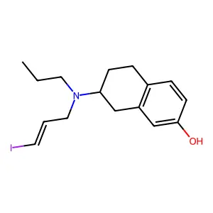 7-[3-Iodoprop-2-enyl(propyl)amino]-5,6,7,8-tetrahydronaphthalen-2-ol structure
