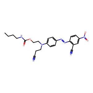 2-[(2-Cyanoethyl)[4-[(2-cyano-4-nitrophenyl)azo]phenyl]amino]ethyl butylcarbamate structure