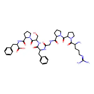 bradykinin, des-Arg(9)- structure
