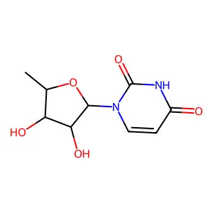 1-(3,4-Dihydroxy-5-methyl-tetrahydrofuran-2-yl)pyrimidine-2,4-dione structure