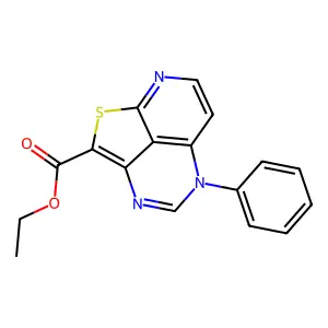 ethyl 5-phenyl-5H-1-thia-3,5,8-triazaacenaphthylene-2-carboxylate structure