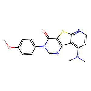 9-(Dimethylamino)-3-(4-methoxyphenyl)-4-pyrido[1,2]thieno[3,4-d]pyrimidinone structure