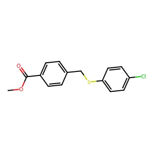 Methyl 4-{[(4-chlorophenyl)thio]methyl}benzoate structure
