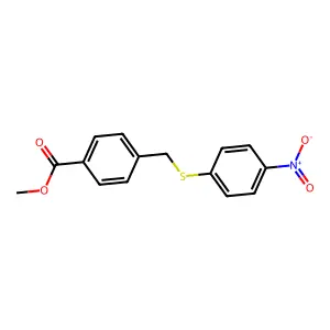 Methyl 4-[(4-nitrophenyl)sulfanylmethyl]benzoate structure