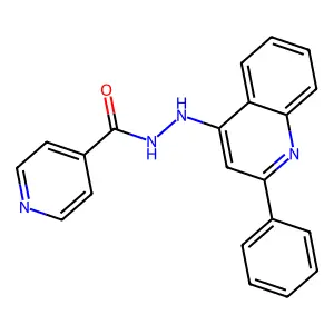 2-Phenyl-4-isonicotinyl-hydrazino-quinoline structure