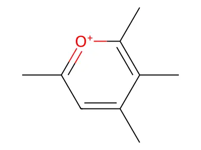 2,3,4,6-Tetramethylpyrylium structure