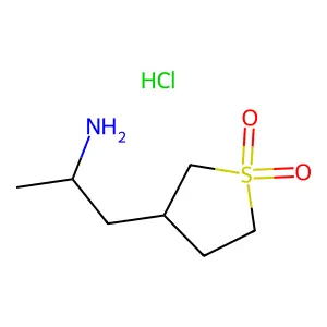 3-Thiophenethylamine, tetrahydro-alpha-methyl-, 1,1-dioxide, hydrochloride structure