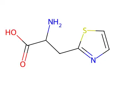 (2S)-2-azaniumyl-3-(1,3-thiazol-2-yl)propanoate structure