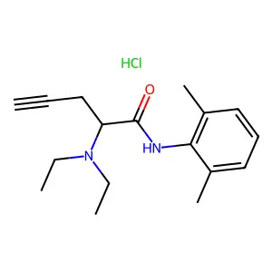 4-Pentynamide, 2-(diethylamino)-N-(2,6-dimethylphenyl)-, monohydrochloride structure