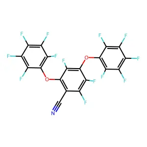 2,3,5-Trifluoro-4,6-bis(pentafluorophenoxy)benzonitrile structure