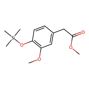 Acetic acid, [3-methoxy-4-(trimethylsiloxy)phenyl]-, methyl ester structure