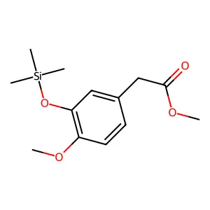 Acetic acid, [4-methoxy-3-(trimethylsiloxy)phenyl]-, methyl ester structure