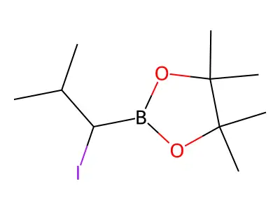 2-(1-Iodo-2-methylpropyl)-4,4,5,5-tetramethyl-1,3,2-dioxaborolane structure