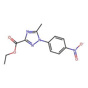ethyl 5-methyl-1-(4-nitrophenyl)-1H-1,2,4-triazole-3-carboxylate structure