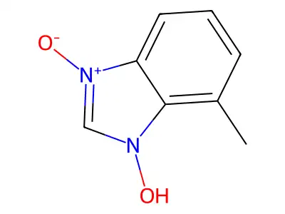 3-Hydroxy-4-methyl-1-oxidobenzimidazol-1-ium structure