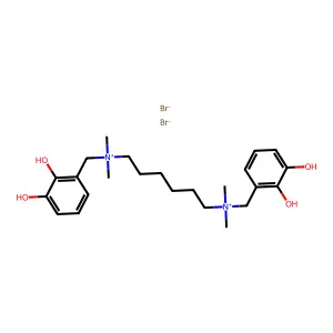N,N'-(2,3-dihydroxybenzyl)-N,N,N',N'-tetramethyl-1,6-hexanediamine structure