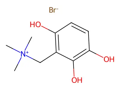 Trimethyl-[(2,3,6-trihydroxyphenyl)methyl]azanium structure