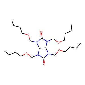 1,3,4,6-四(丁氧甲基)四氢咪唑并(4,5-d)咪唑-2,5(1H,3H)-二酮 structure