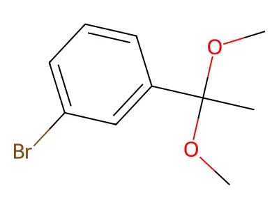1-Bromo-3-(1,1-dimethoxyethyl)benzene structure
