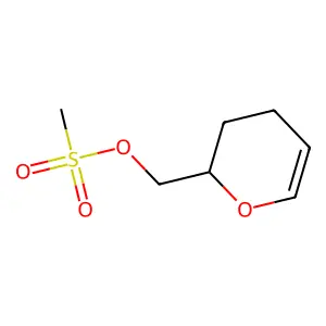 3,4-dihydro-2H-pyran-2-ylmethyl methanesulfonate structure
