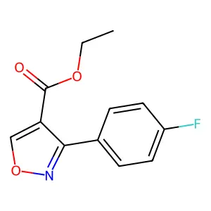 Ethyl 3-(4-fluorophenyl)-1,2-oxazole-4-carboxylate structure