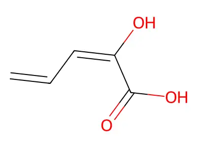 (2E)-2-hydroxypenta-2,4-dienoic acid structure