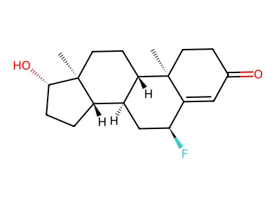 4-Androsten-6-alpha-flouro-17-beta-OL-3-one structure