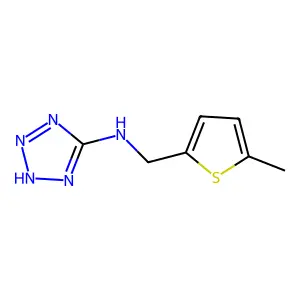 N-[(5-methylthiophen-2-yl)methyl]-2H-tetrazol-5-amine structure